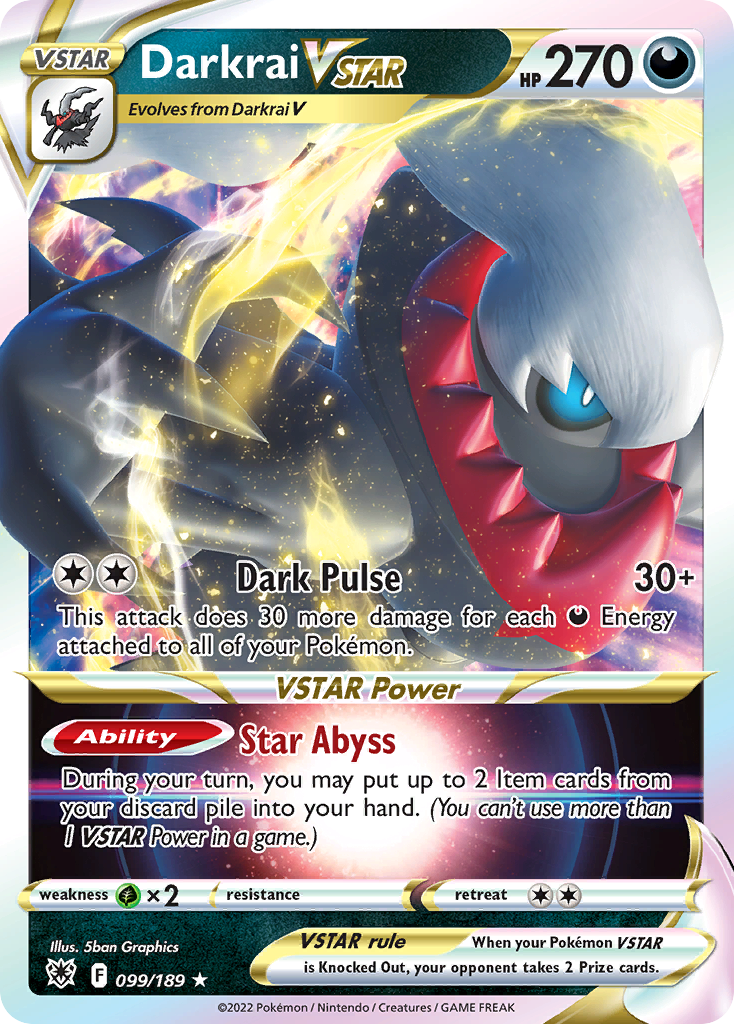 Darkrai VSTAR 99/189 Rare Holo VSTAR | Astral Radiance | Pokemon Card