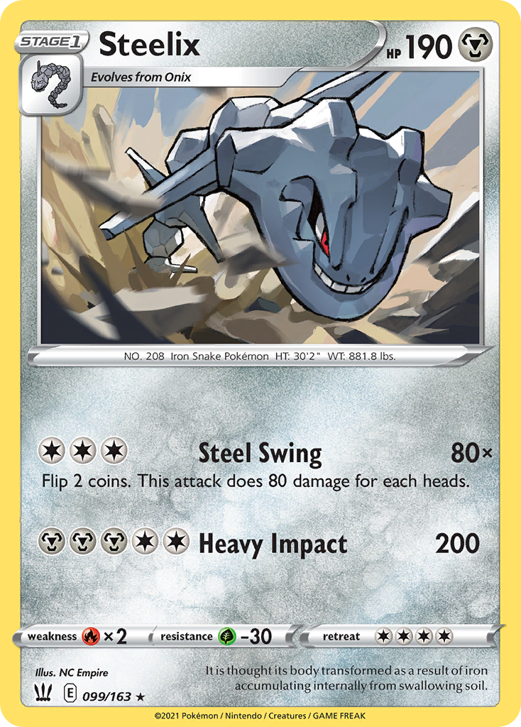 Steelix 99/163 Rare Holo | Battle Styles | Pokemon Card