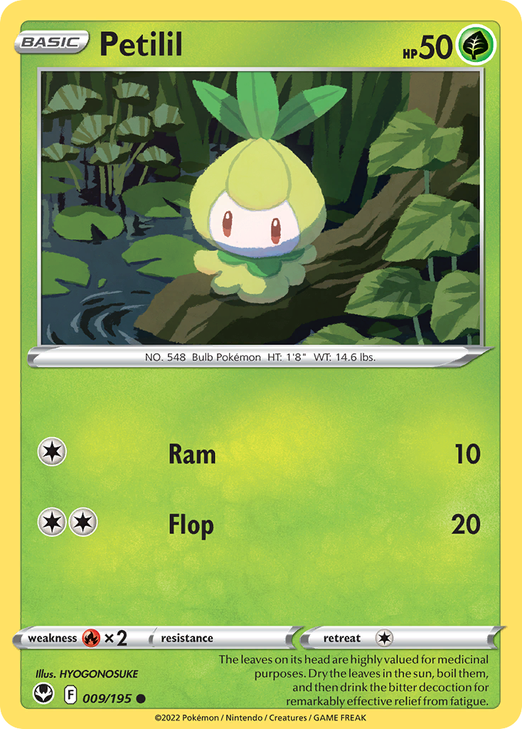 Petilil 9/195 Common | Silver Tempest | Pokemon Card