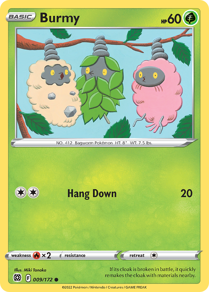 Burmy 9/172 Common | Brilliant Stars | Pokemon Card