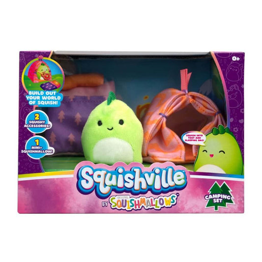 Camping Set Dinosaur ~ Mini Squishville Plush Accessory Set