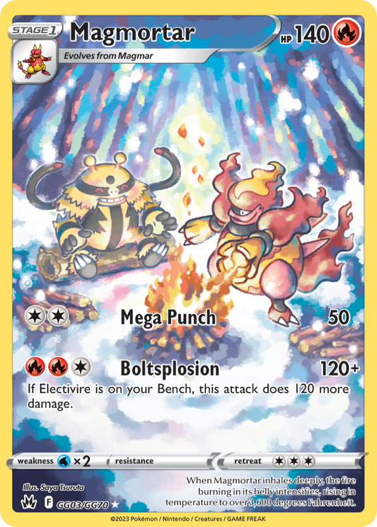 Magmortar GG03/70 Trainer Gallery Rare Holo | Crown Zenith Galarian Gallery | Pokemon Card