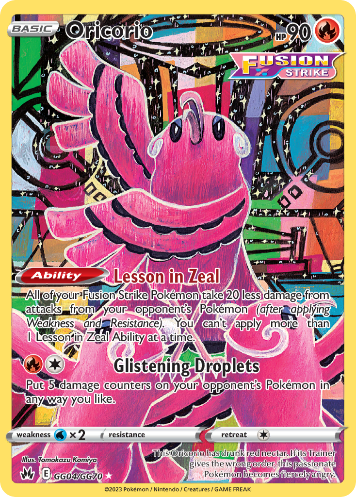 Oricorio GG04/70 Trainer Gallery Rare Holo | Crown Zenith Galarian Gallery | Pokemon Card