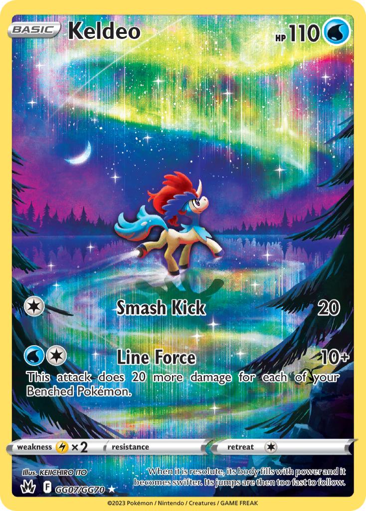 Keldeo GG07/70 Trainer Gallery Rare Holo | Crown Zenith Galarian Gallery | Pokemon Card
