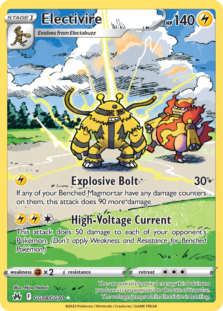 Electivire GG08/70 Trainer Gallery Rare Holo | Crown Zenith Galarian Gallery | Pokemon Card