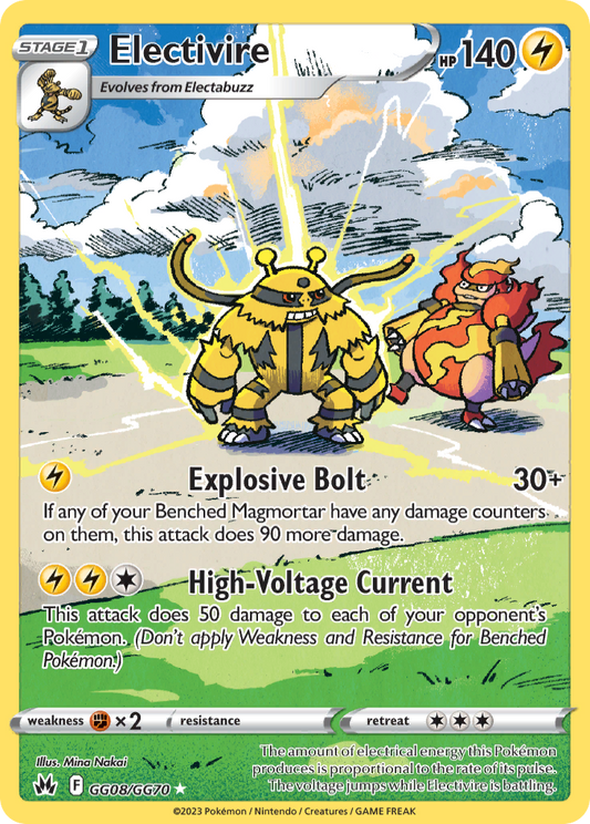 Electivire GG08/70 Trainer Gallery Rare Holo | Crown Zenith Galarian Gallery | Pokemon Card