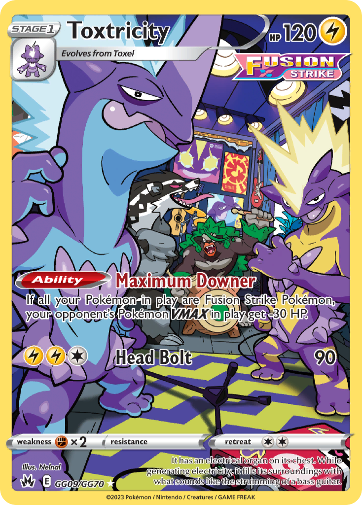 Toxtricity GG09/70 Trainer Gallery Rare Holo | Crown Zenith Galarian Gallery | Pokemon Card