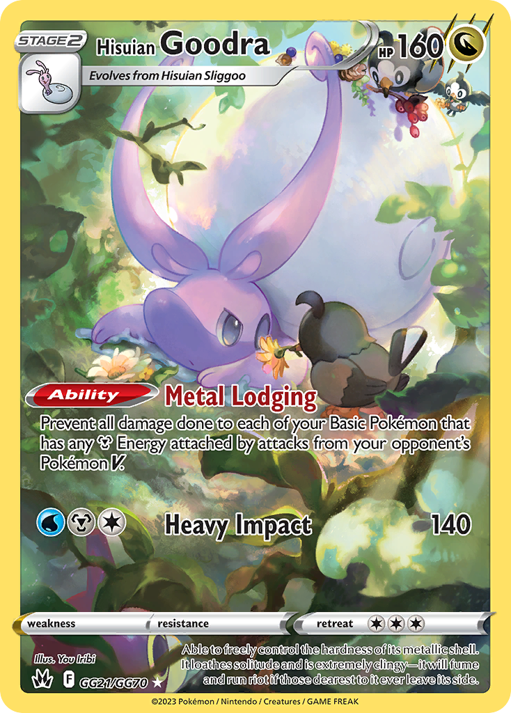 Hisuian Goodra GG21/70 Trainer Gallery Rare Holo | Crown Zenith Galarian Gallery | Pokemon Card
