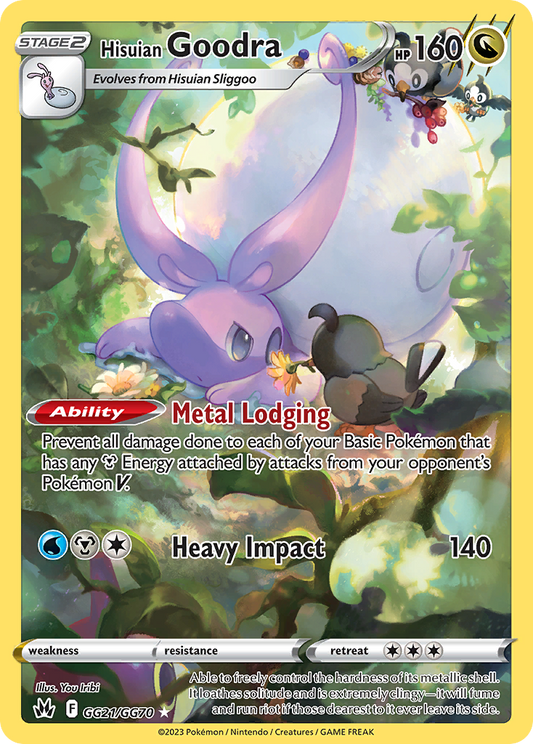 Hisuian Goodra GG21/70 Trainer Gallery Rare Holo | Crown Zenith Galarian Gallery | Pokemon Card
