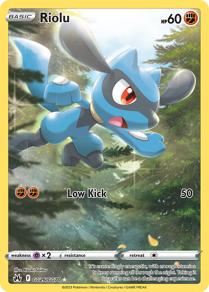 Riolu GG26/70 Trainer Gallery Rare Holo | Crown Zenith Galarian Gallery | Pokemon Card