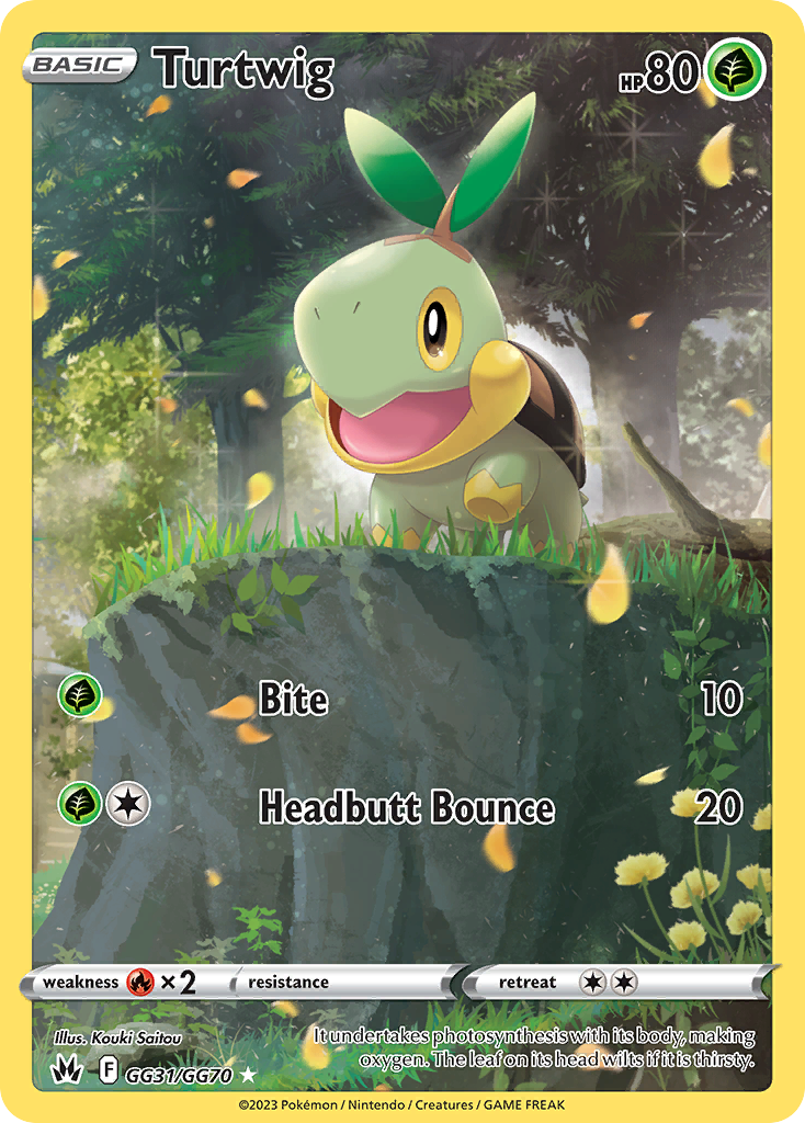 Turtwig GG31/70 Trainer Gallery Rare Holo | Crown Zenith Galarian Gallery | Pokemon Card