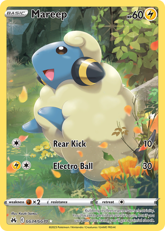 Mareep GG34/70 Trainer Gallery Rare Holo | Crown Zenith Galarian Gallery | Pokemon Card