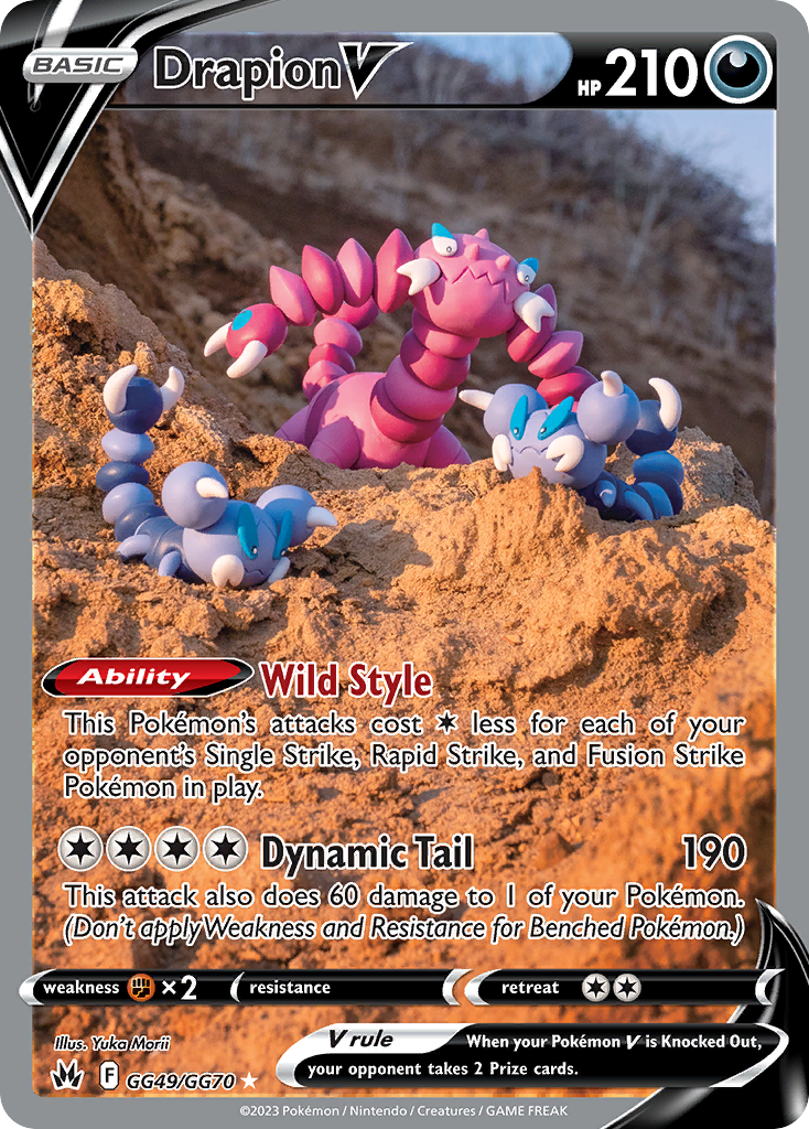Drapion V GG49/70 Rare Holo V | Crown Zenith Galarian Gallery | Pokemon Card