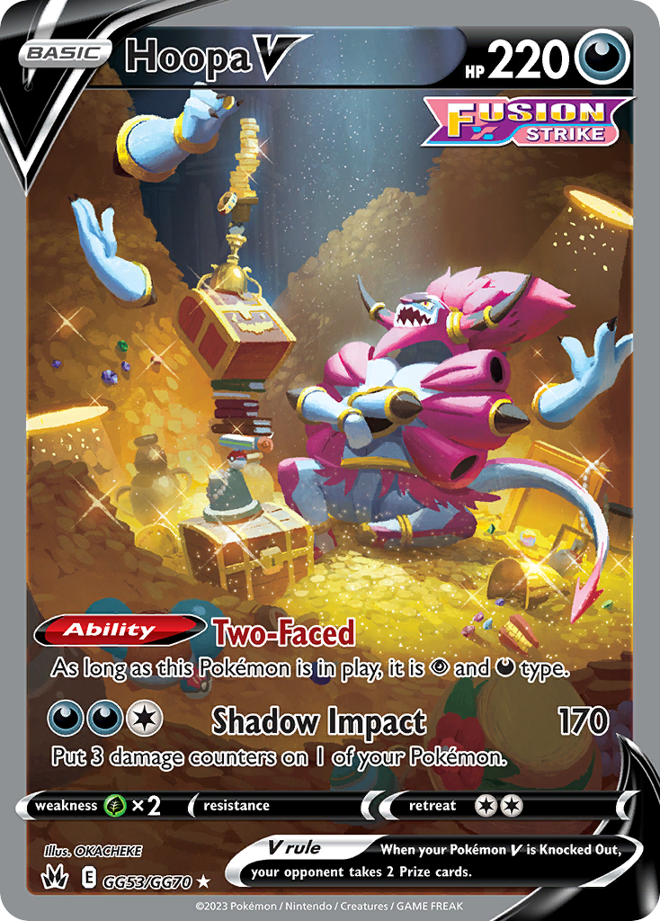 Hoopa V GG53/70 Rare Holo V | Crown Zenith Galarian Gallery | Pokemon Card