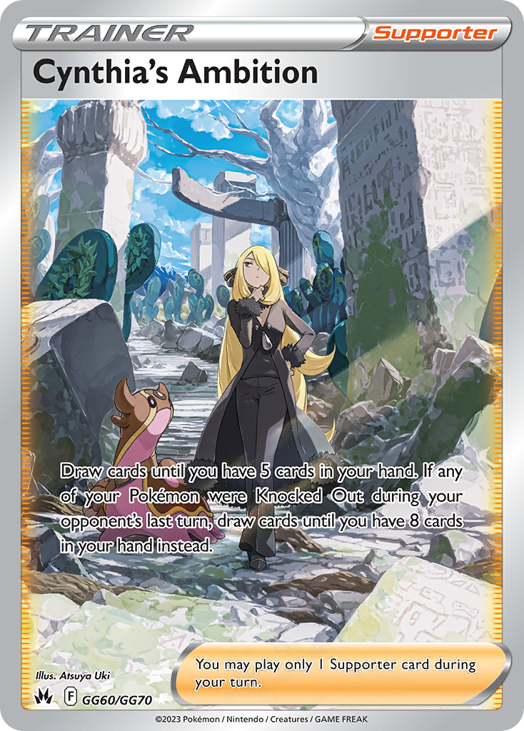 Cynthia's Ambition GG60/70 Rare Ultra | Crown Zenith Galarian Gallery | Pokemon Card