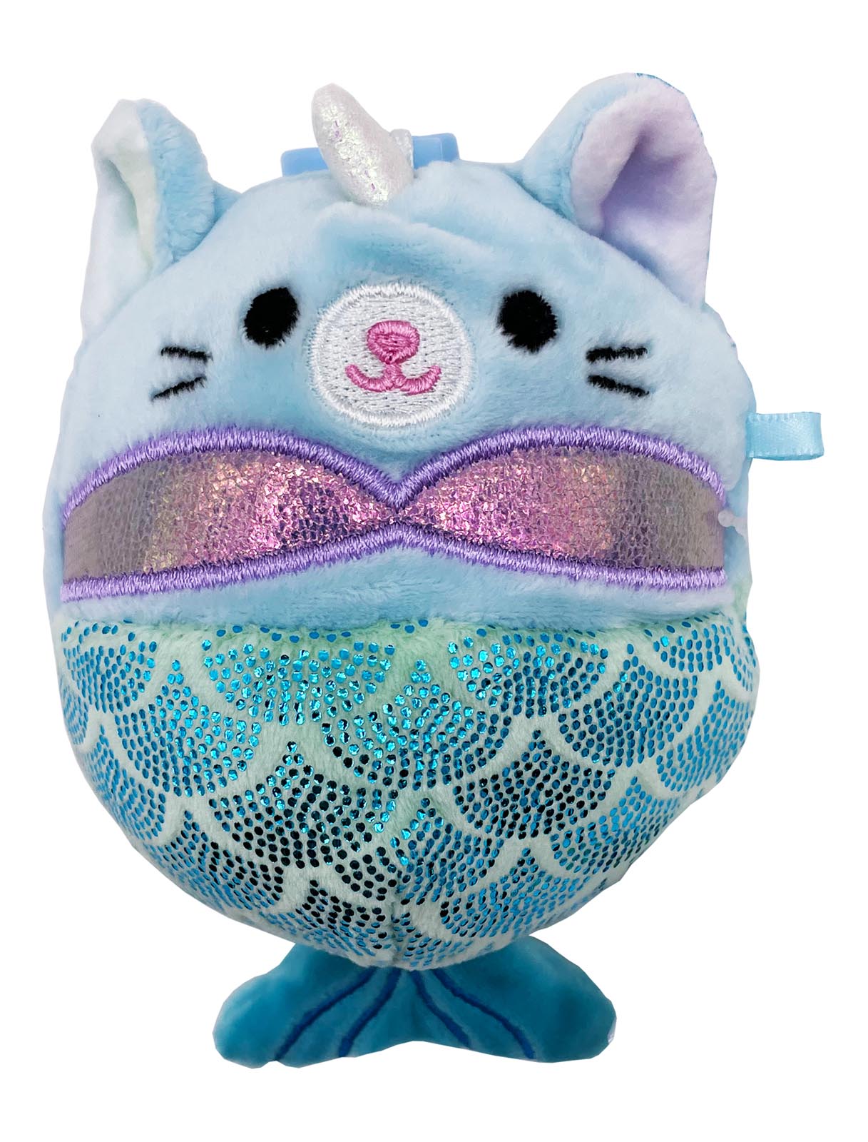 Svetlana the Caticorn Mermaid 3.5 inch Clip On Squishmallow Brickheads Collectables