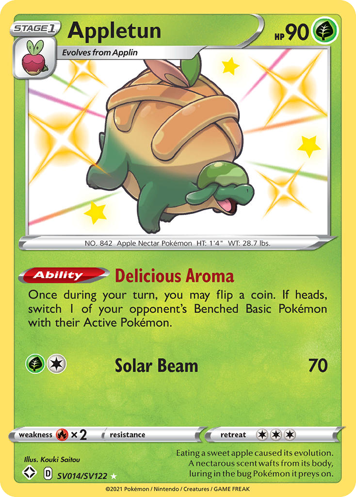 Appletun SV014/122 Rare Shiny | Shining Fates Shiny Vault | Pokemon Card