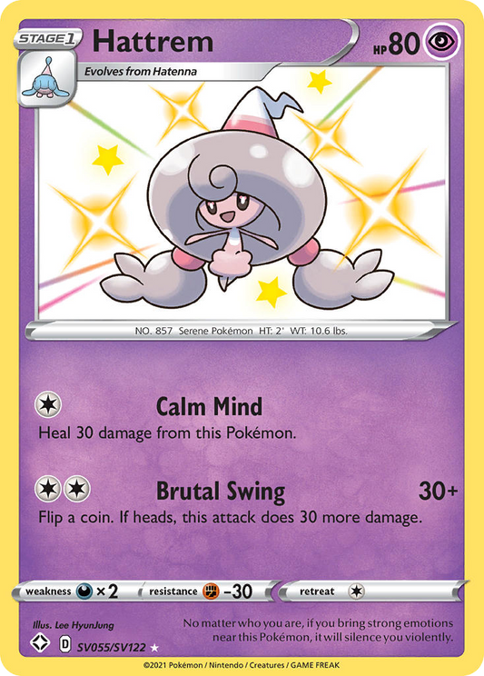 Hattrem SV055/122 Rare Shiny | Shining Fates Shiny Vault | Pokemon Card