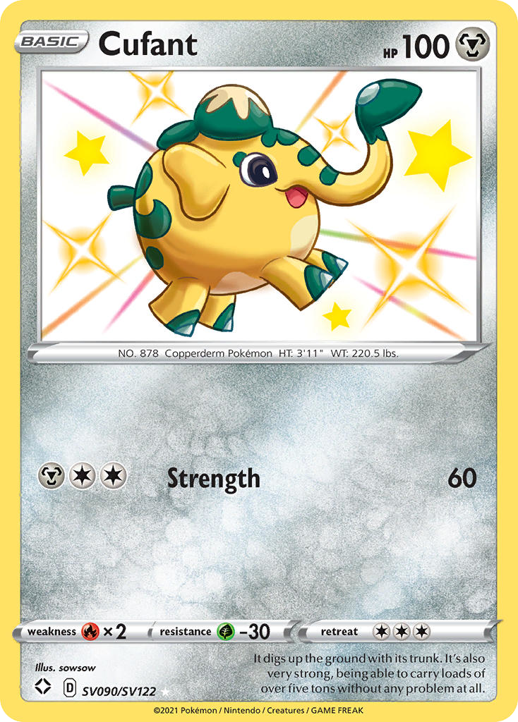 Cufant SV090/122 Rare Shiny | Shining Fates Shiny Vault | Pokemon Card