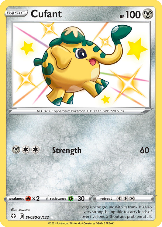 Cufant SV090/122 Rare Shiny | Shining Fates Shiny Vault | Pokemon Card