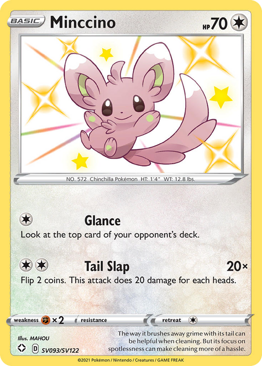 Minccino SV093/122 Rare Shiny | Shining Fates Shiny Vault | Pokemon Card