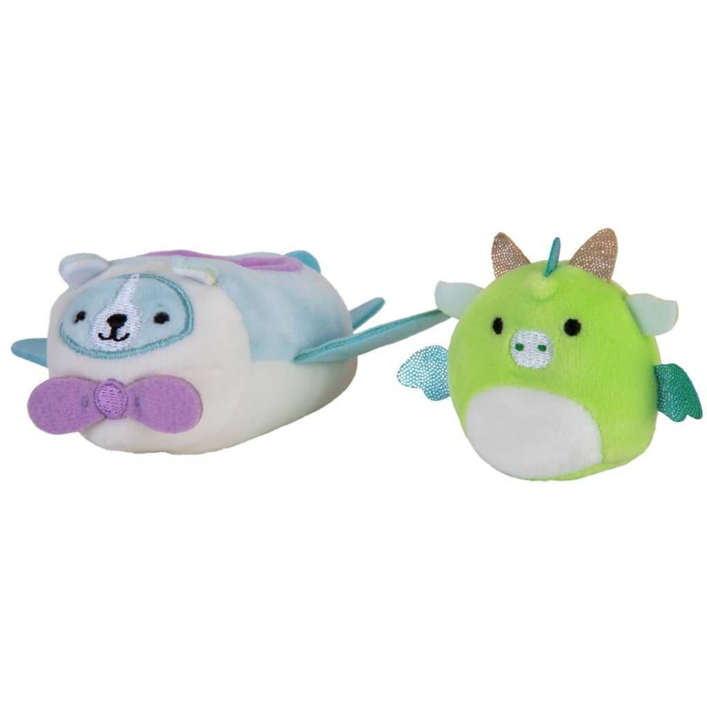 Dexter the Dragon in Plane ~ Mini Squishmallow in VEHICLE Squishville Plush ~ IN