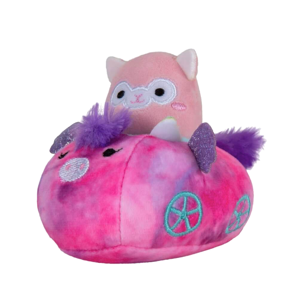 Mauve the Llama in Carriage ~ Mini Squishmallow in VEHICLE Squishville Plush ~ I