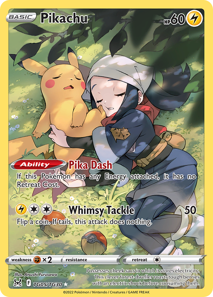 Pikachu TG05/30 Trainer Gallery Rare Holo | Lost Origin Trainer Gallery | Pokemon Card