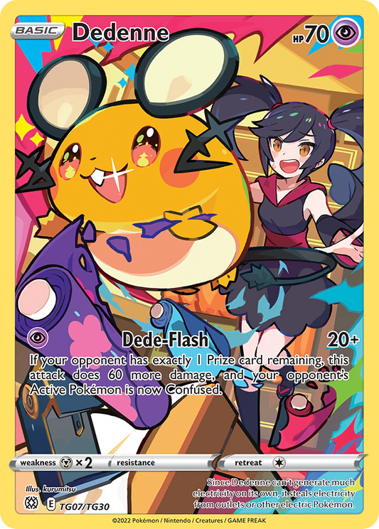 Dedenne TG07/30 Trainer Gallery Rare Holo | Brilliant Stars Trainer Gallery | Pokemon Card