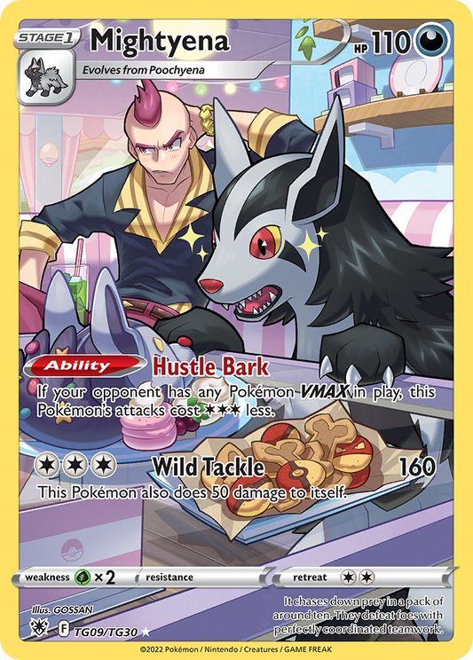 Mightyena TG09/30 Trainer Gallery Rare Holo | Astral Radiance Trainer Gallery | Pokemon Card