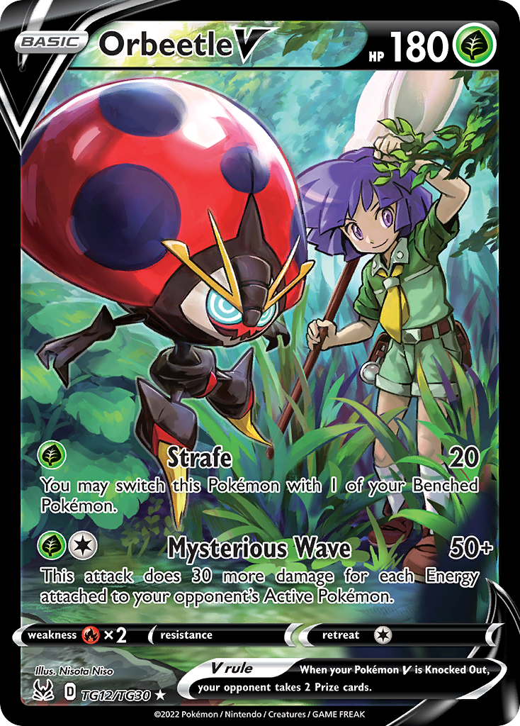 Orbeetle V TG12/30 Rare Holo V | Lost Origin Trainer Gallery | Pokemon Card