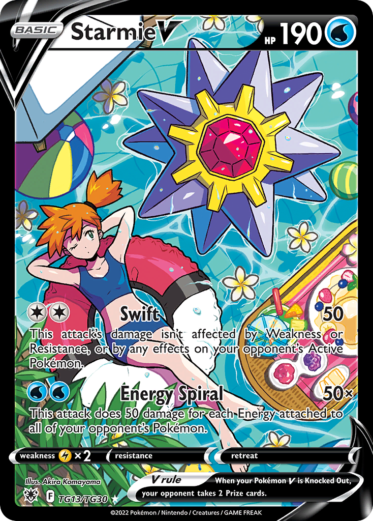 Starmie V TG13/30 Rare Holo V | Astral Radiance Trainer Gallery | Pokemon Card