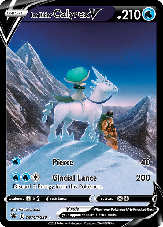 Ice Rider Calyrex V TG14/30 Rare Holo V | Astral Radiance Trainer Gallery | Pokemon Card