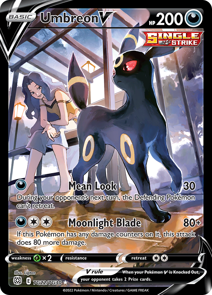 Umbreon V TG22/30 Rare Holo V | Brilliant Stars Trainer Gallery | Pokemon Card