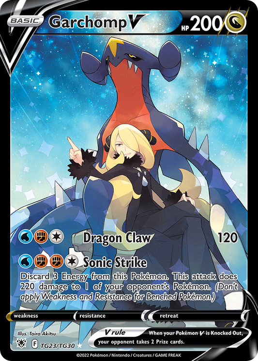 Garchomp V TG23/30 Rare Holo V | Astral Radiance Trainer Gallery | Pokemon Card