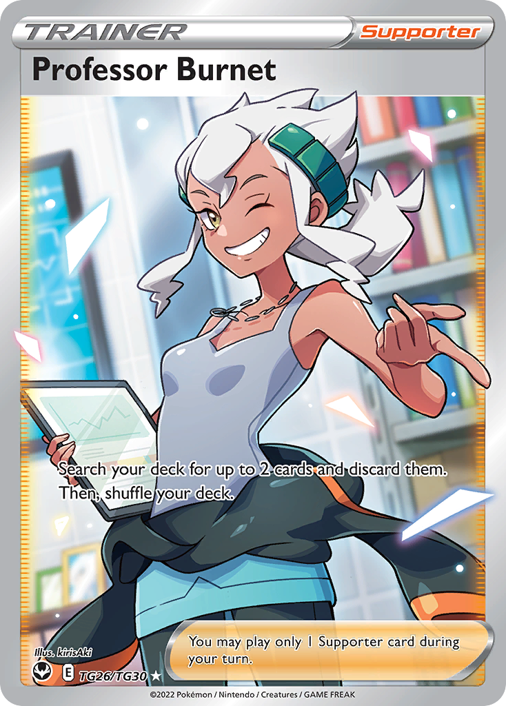 Professor Burnet TG26/30 Rare Ultra | Silver Tempest Trainer Gallery | Pokemon Card