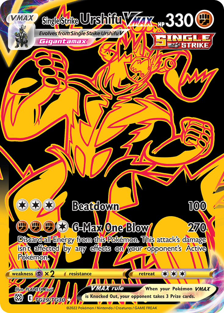 Single Strike Urshifu VMAX TG29/30 Rare Secret | Brilliant Stars Trainer Gallery | Pokemon Card