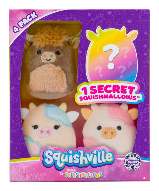 Udderly Sweet Squad ~ 4 Pack 2" Squishville Plush