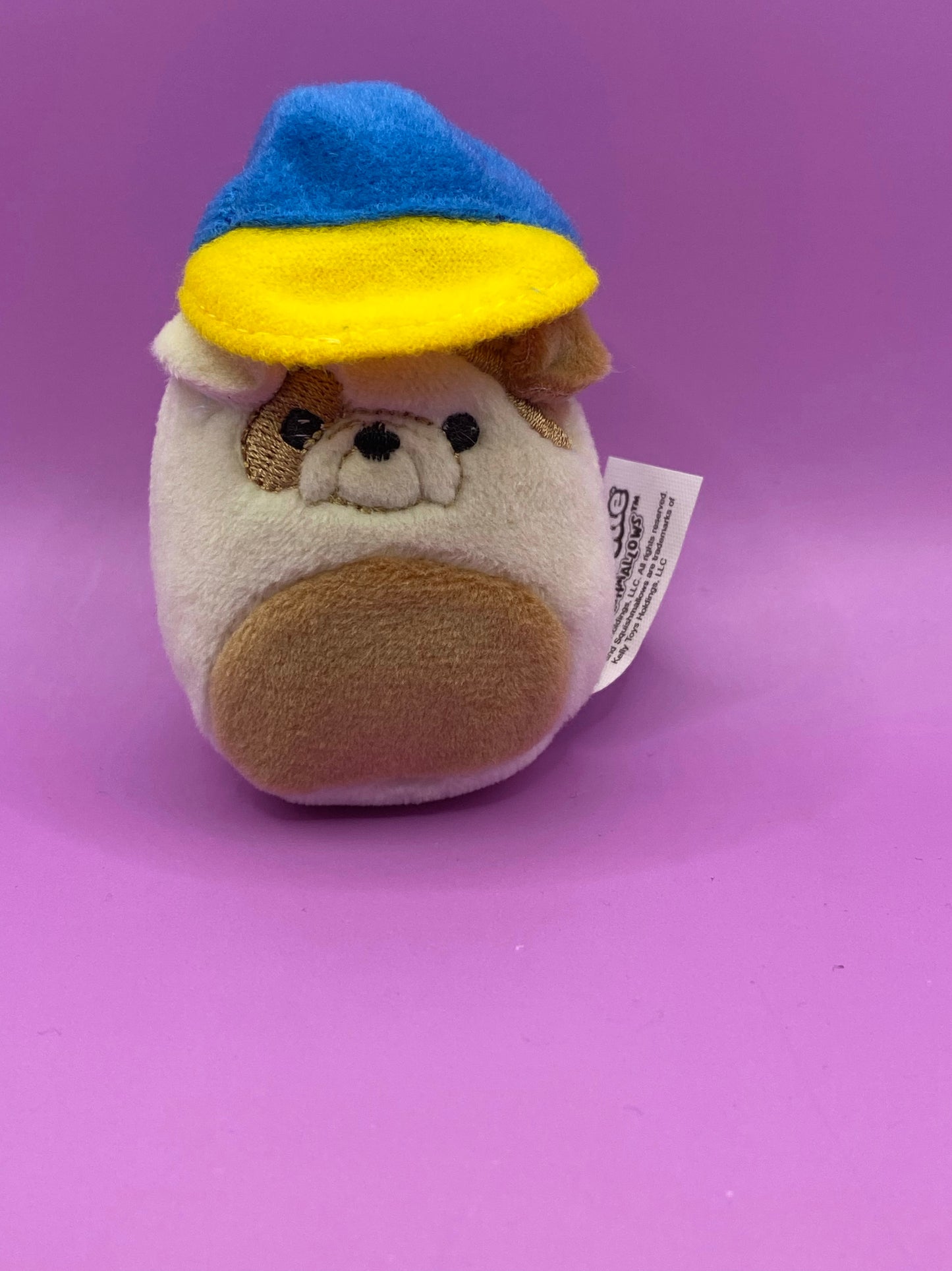 Brock the Bulldog with Blue Cap ~ 2" Individual Squishville by Squishmallows