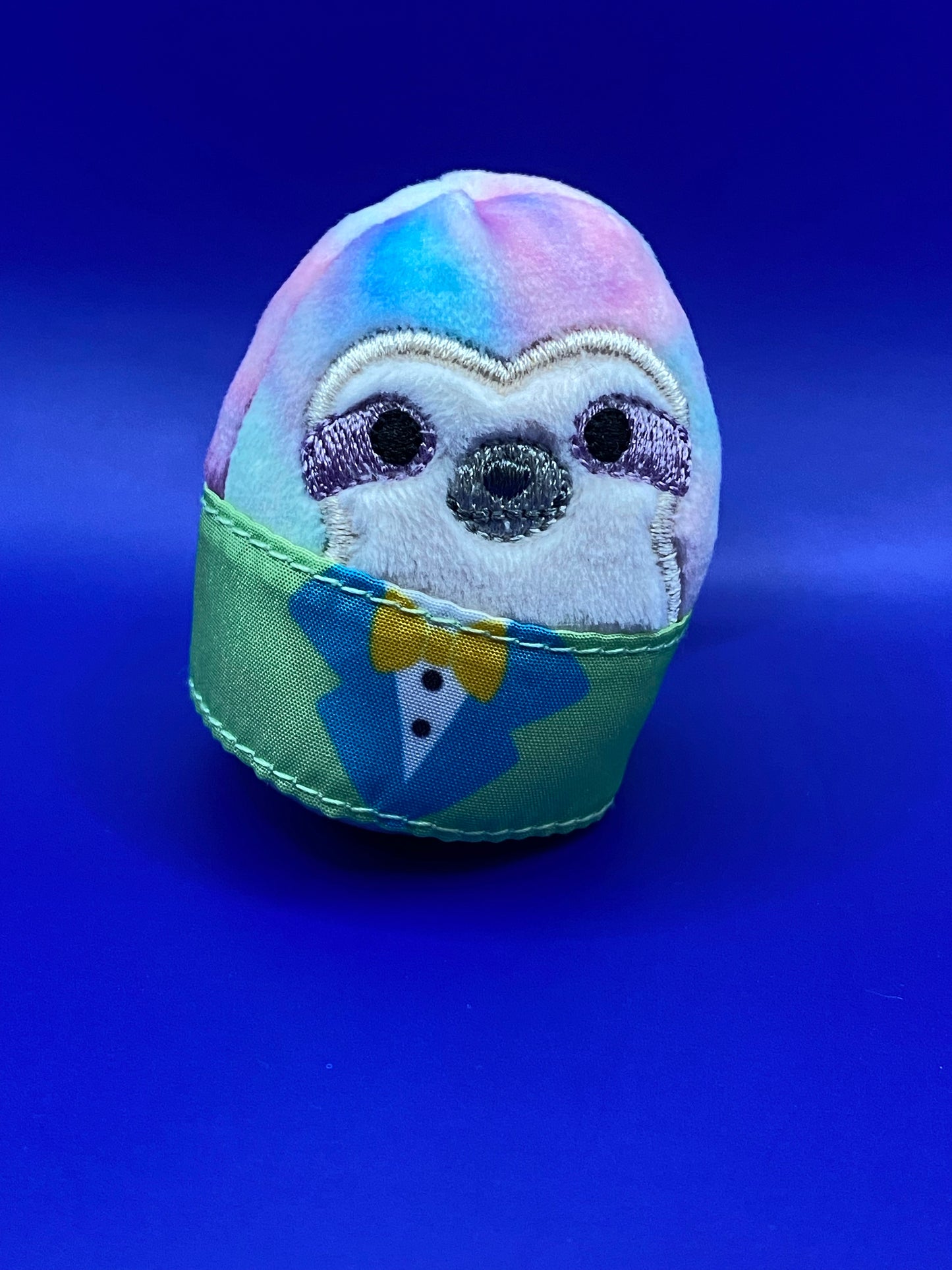 Sloth (Purple Eye Markings) with Tuxedo ~ 2" Individual Squishville by Squishmal