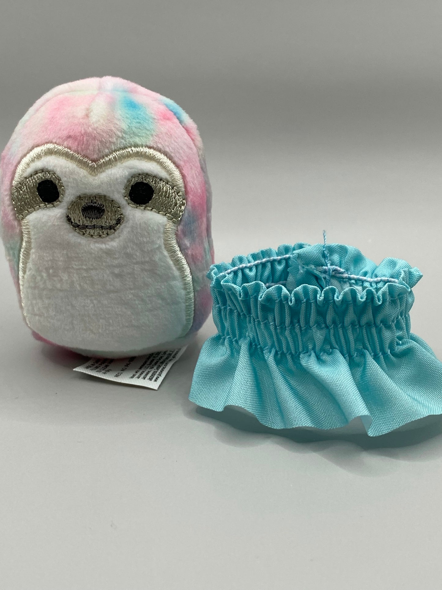 Sloth (Grey Eye Marking) with Blue Dress ~ 2" Individual Squishville by Squishmallows