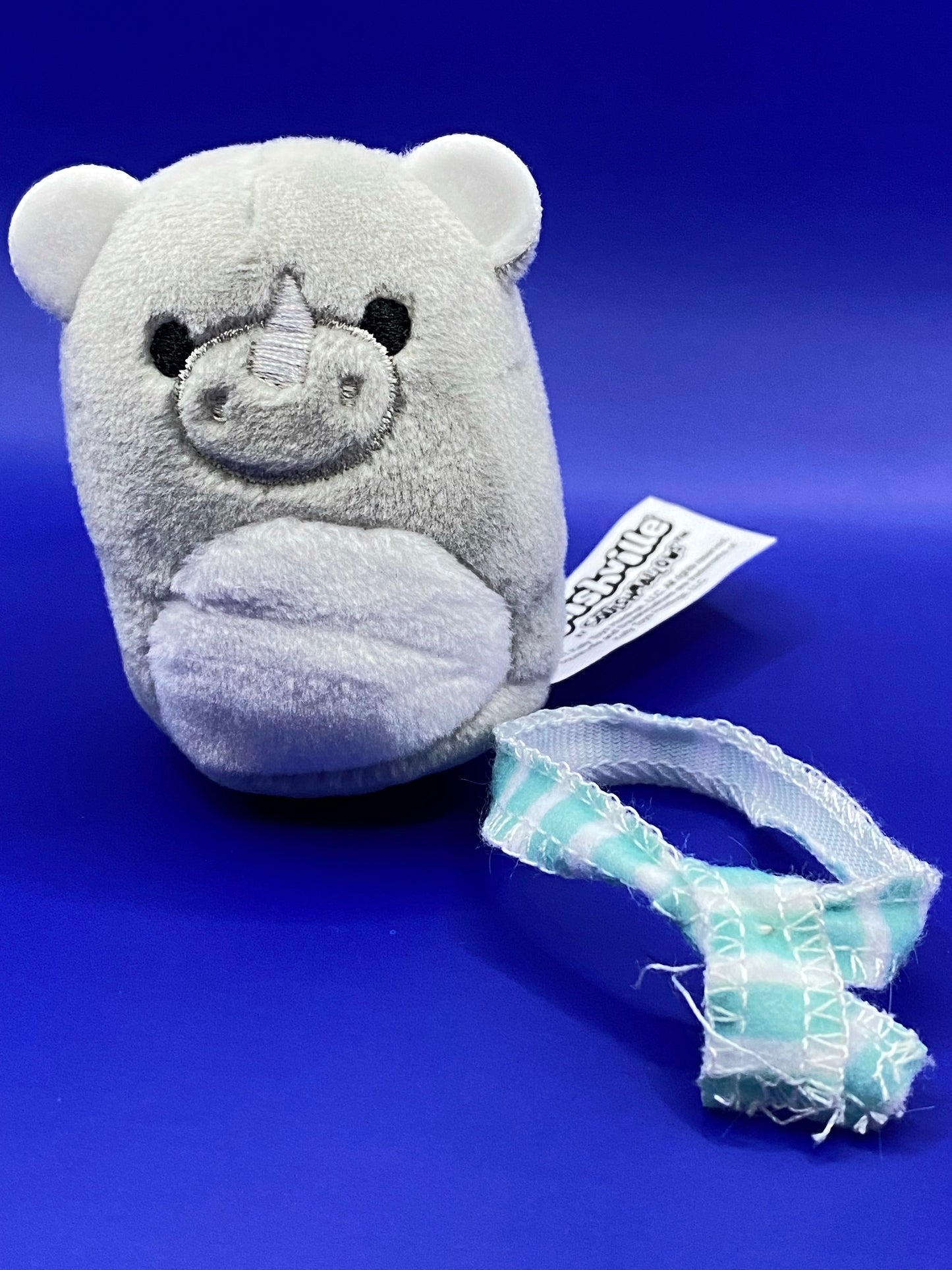 Rhino with Blue Scarf ~ 2" Individual Squishville by Squishmallows