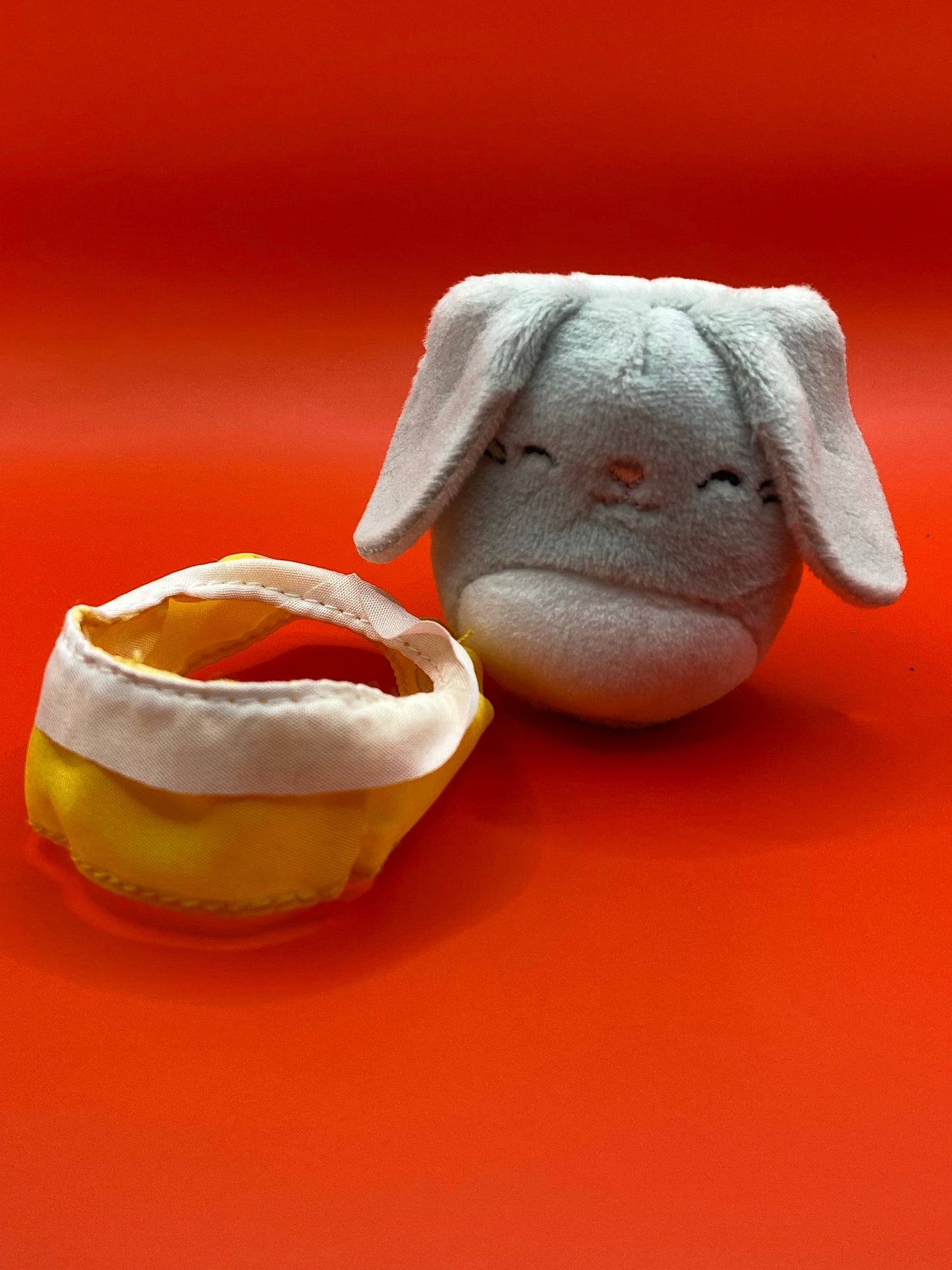 Grey Bunny Rabbit with Yellow Dress ~ 2" Individual Squishville by Squishmallows