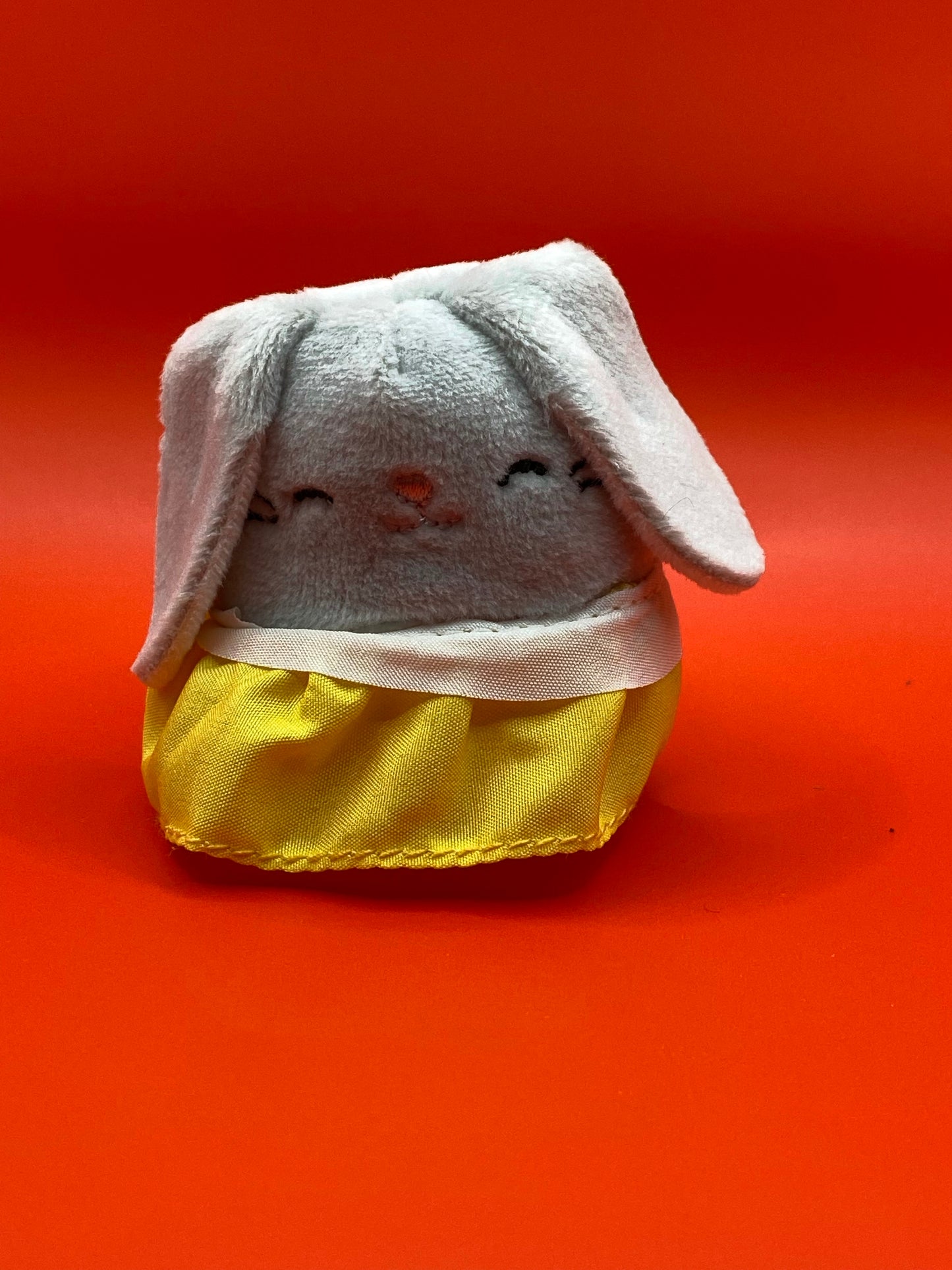 Grey Bunny Rabbit with Yellow Dress ~ 2" Individual Squishville by Squishmallows