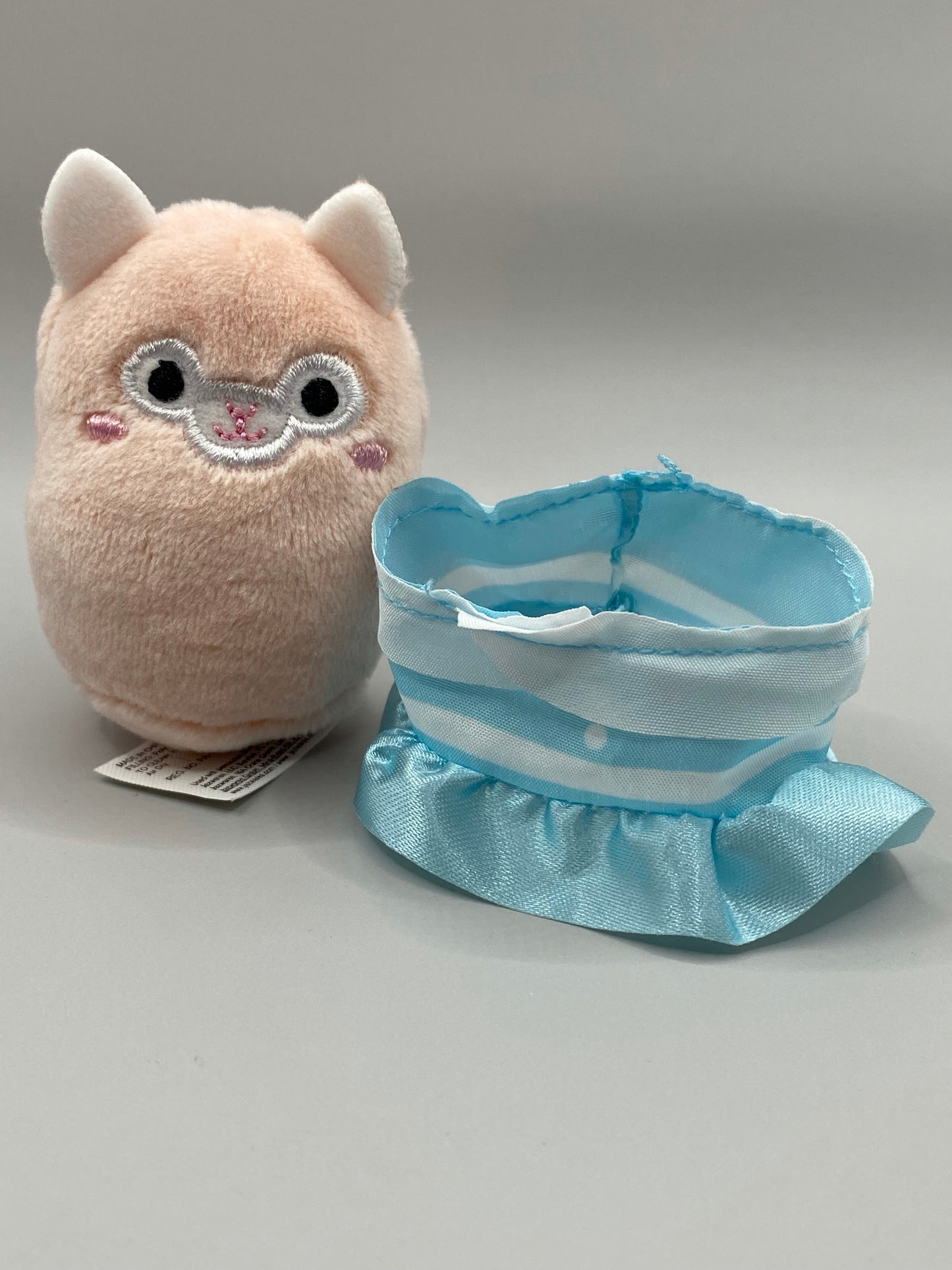 Pink Llama with Blue Dress ~ 2" Individual Squishville by Squishmallows