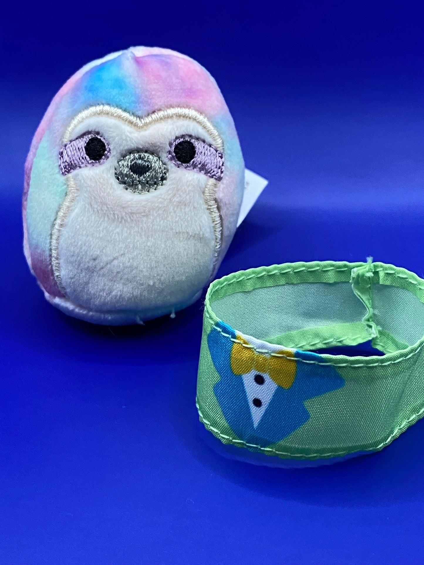 Sloth (Purple Eye Markings) with Tuxedo ~ 2" Individual Squishville by Squishmal