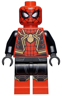 Spider-Man - Black and Red Suit, Large Gold LEGO Minifigure | Spider-Man No Way Home