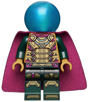 Mysterio - Magenta Trim, Dark Azure Head, LEGO Minifigure | Spider-Man No Way Home