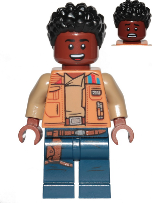 Finn - Medium Nougat Jacket, Dark Blue Legs LEGO Minifigure | Star Wars Episode 9