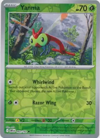 Yanma 2/182 Reverse Holo | Destined Rivals | Pokemon Card